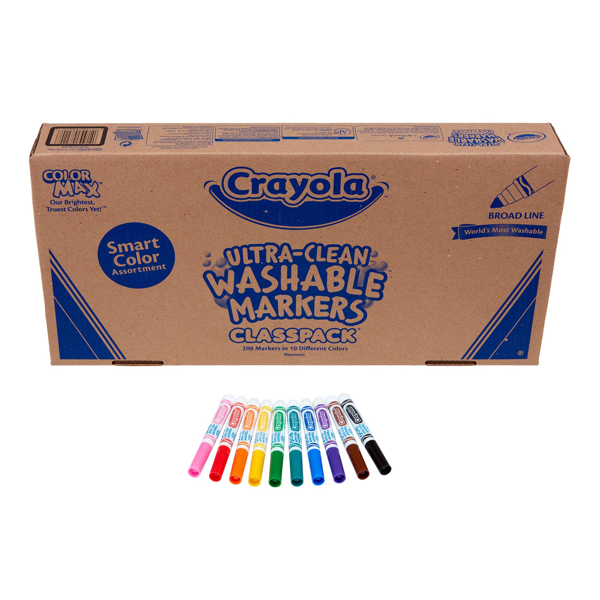 Crayola® Ultra-Clean Washable Broad Line Markers, 200ct.